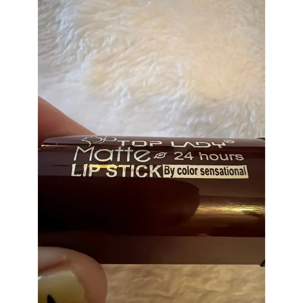 Top Lady Matte 24 Hours Lipstick B12 Long Lasting Lip Color Brown Nude